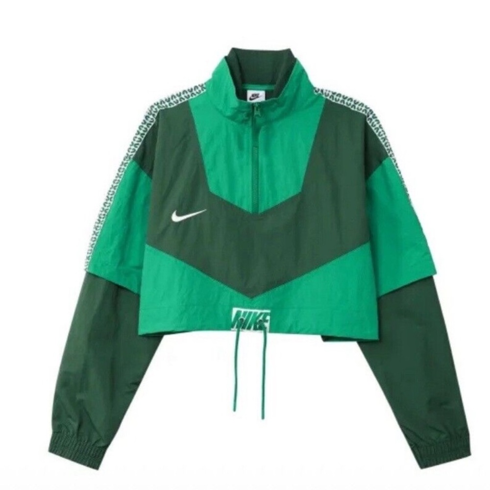 Nike limited edition Two-Tone Green Cropped Windbreaker